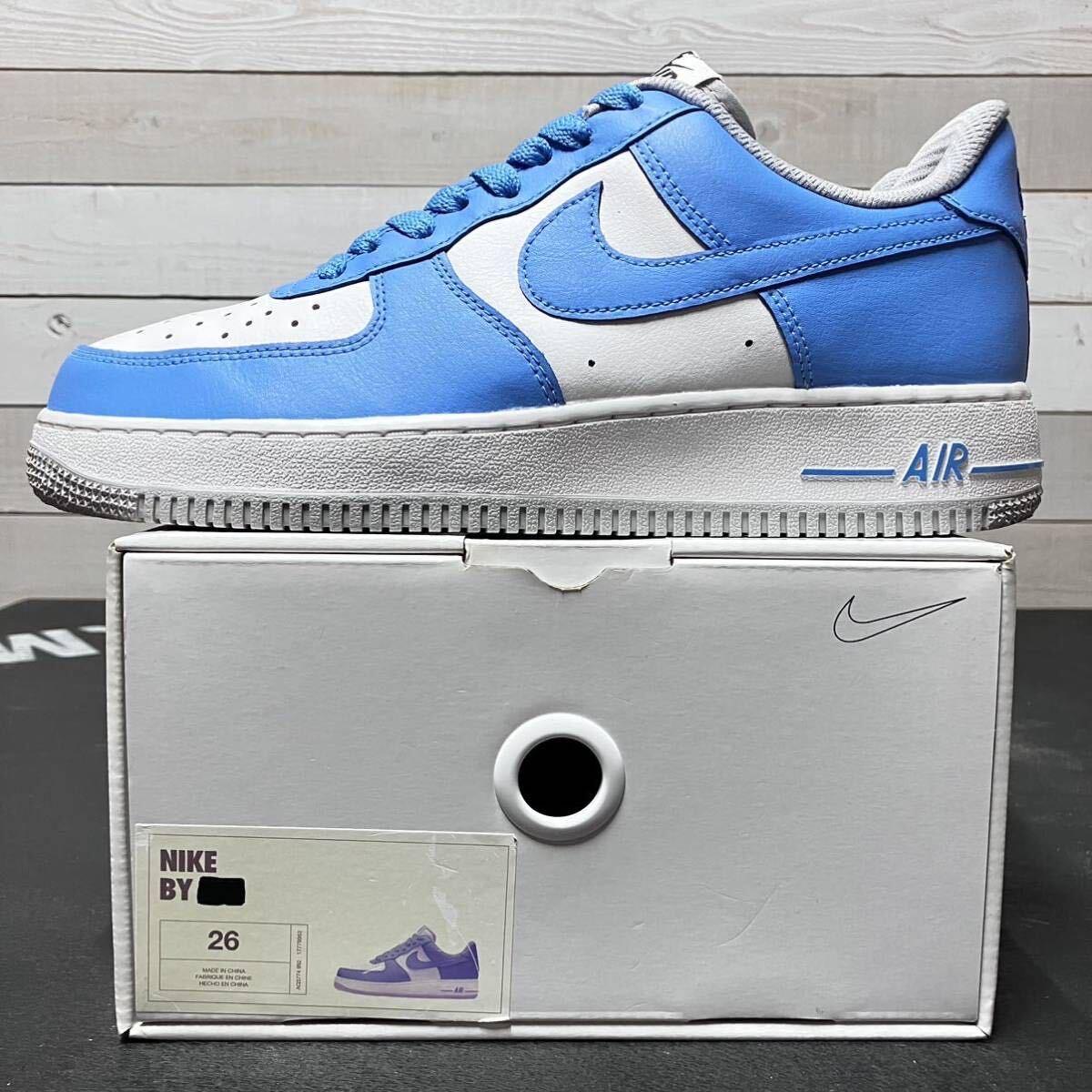 26cm NIKE BY YOU AIR FORCE 1 LOW UNC NORTH CAROLINA COLOR 26cm NIKE BY YOU AIR FORCE 1 LOW UNC NORTH CAROLINA COLOR
