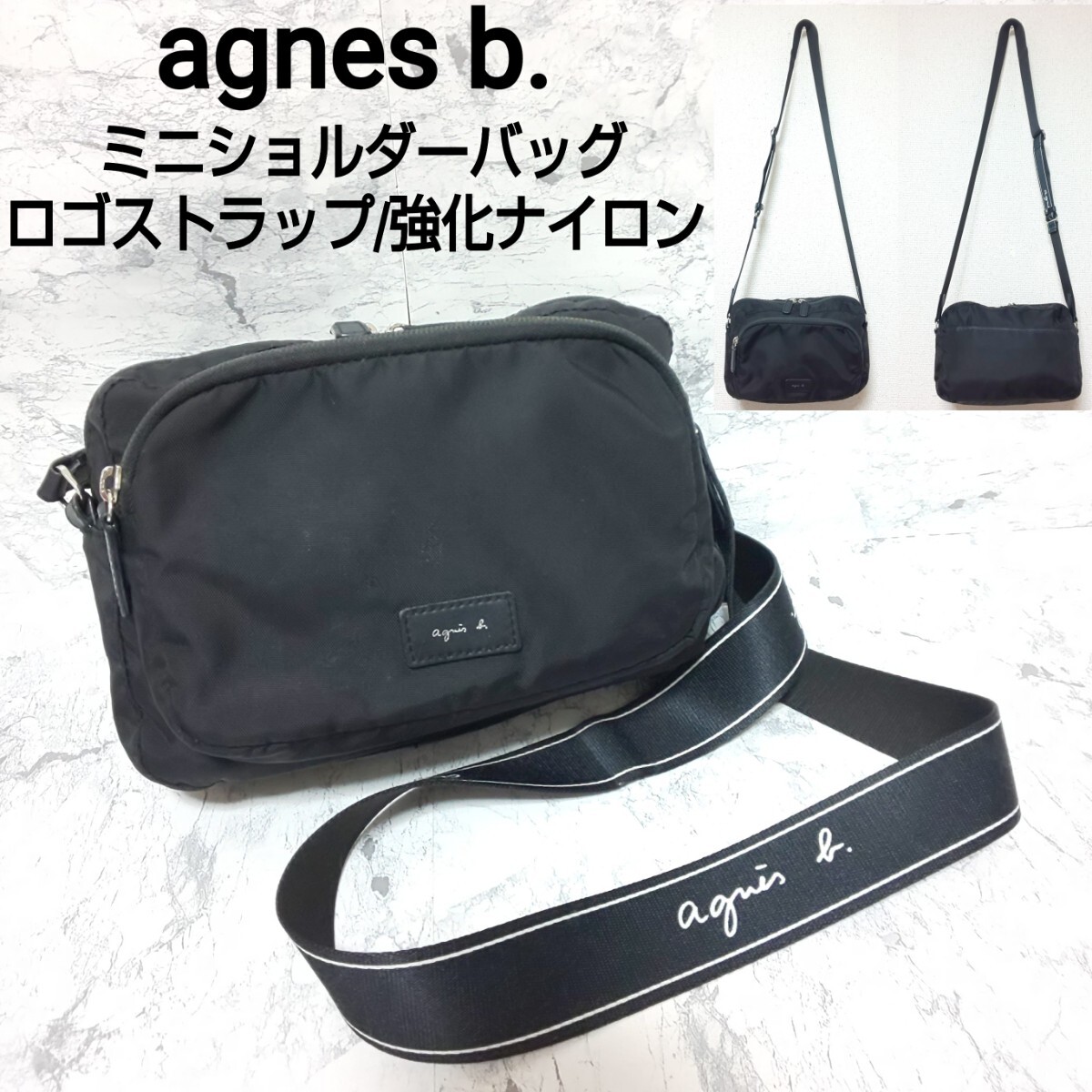 agnes b アニエスベー ミニショルダーバッグ カメラバッグ ロゴ agnes b アニエスベー ミニショルダーバッグ カメラバッグ ロゴ