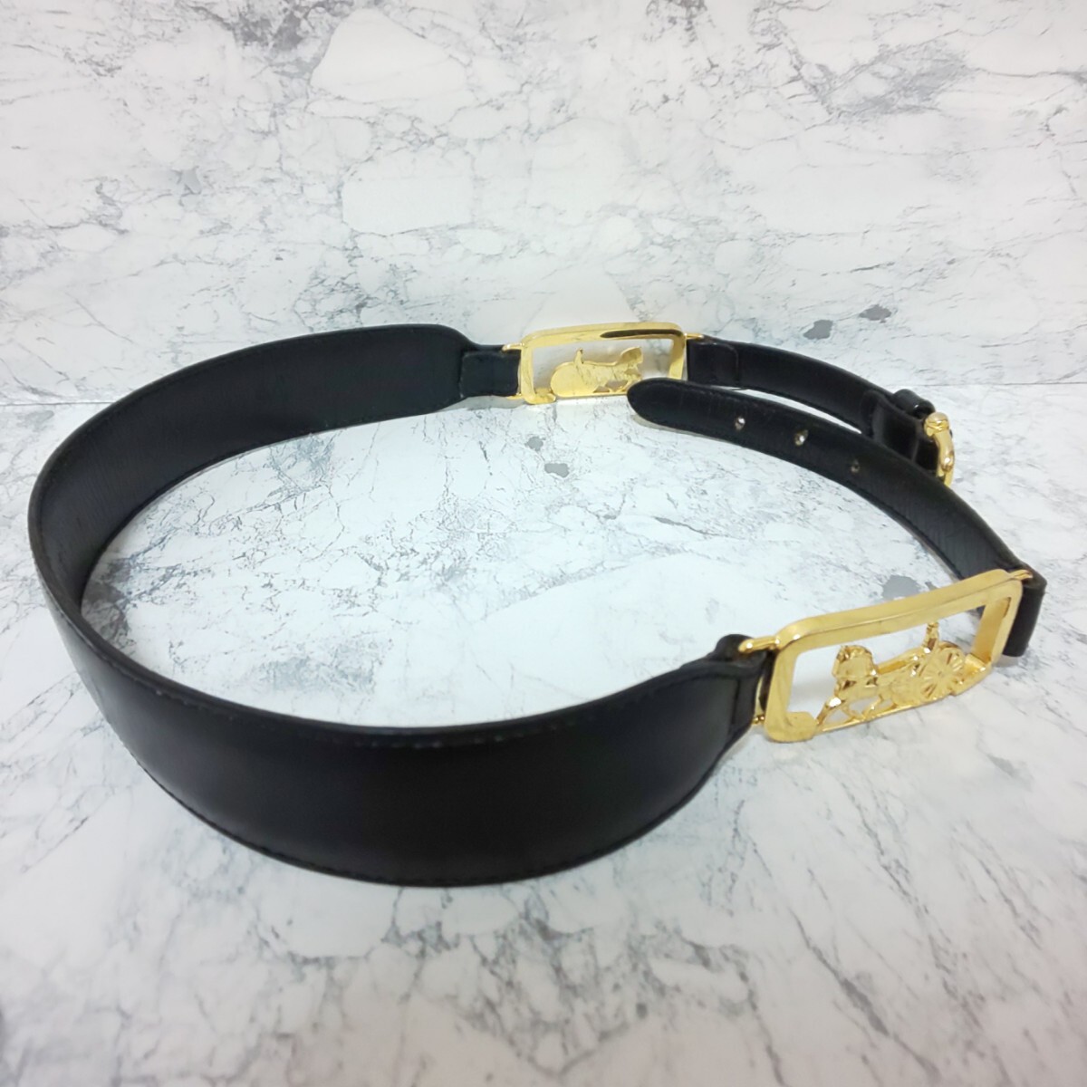 極希少/美品】CELINE セリーヌ ヴィンテージ 2連馬車バックル 極希少/美品】CELINE セリーヌ ヴィンテージ 2連馬車バックル