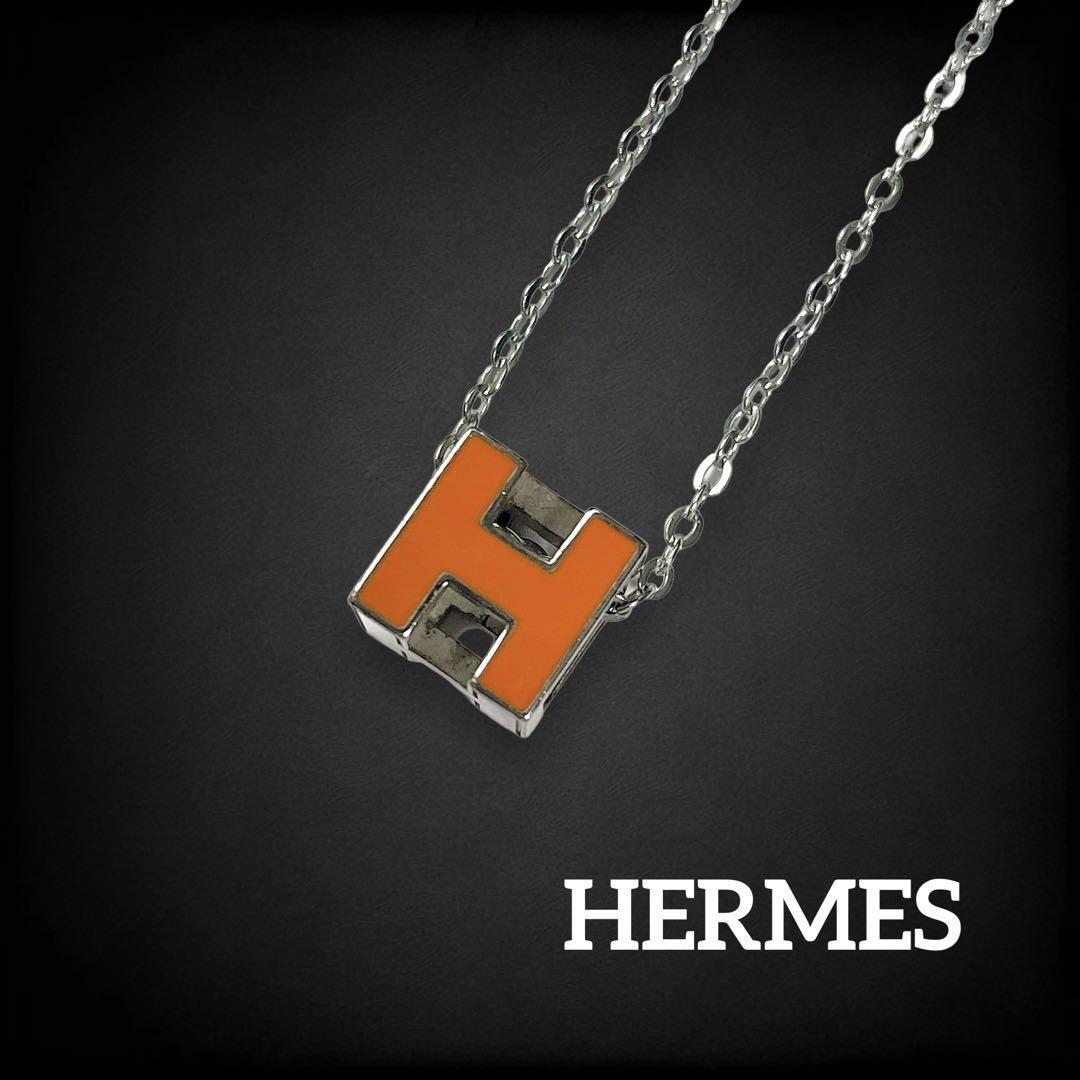 HERMES エルメス Hキューブ 四角 正方形 ネックレス ペンダント HERMES エルメス Hキューブ 四角 正方形 ネックレス ペンダント