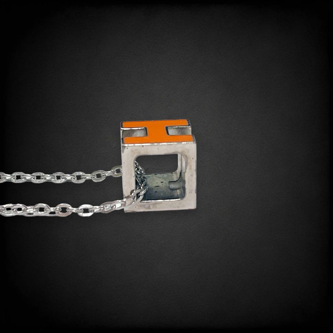 HERMES エルメス Hキューブ 四角 正方形 ネックレス ペンダント HERMES エルメス Hキューブ 四角 正方形 ネックレス ペンダント