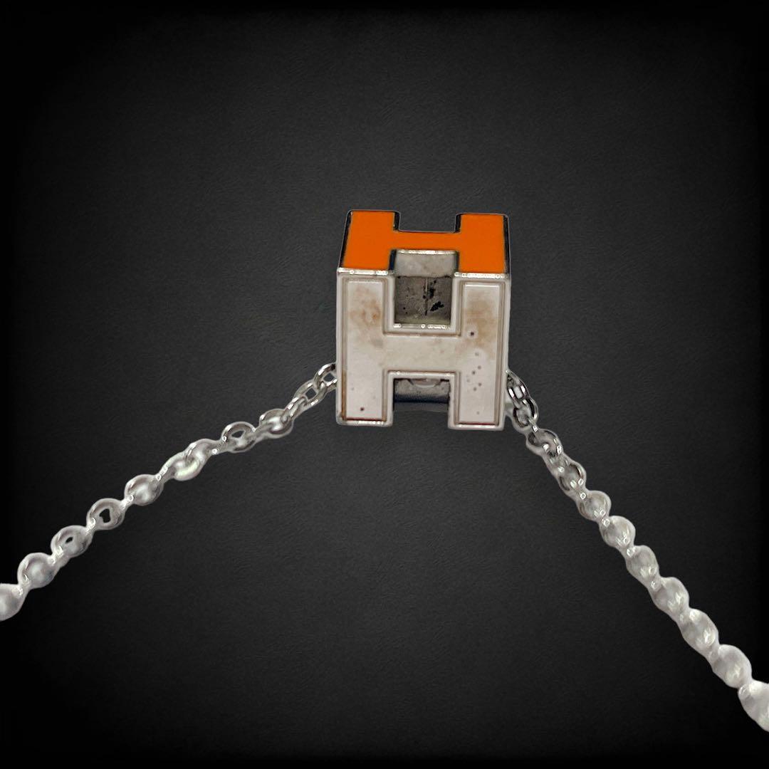 HERMES エルメス Hキューブ 四角 正方形 ネックレス ペンダント HERMES エルメス Hキューブ 四角 正方形 ネックレス ペンダント