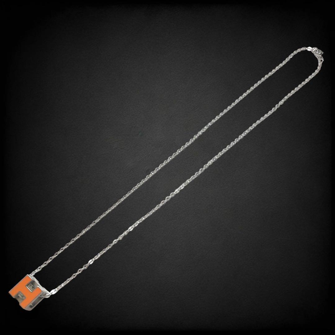HERMES エルメス Hキューブ 四角 正方形 ネックレス ペンダント HERMES エルメス Hキューブ 四角 正方形 ネックレス ペンダント