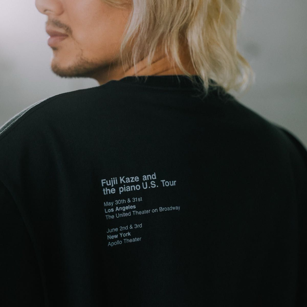 FUJII KAZE 藤井風アメリカツアー ライブ Tシャツ BLACK FUJII KAZE 藤井風アメリカツアー ライブ Tシャツ BLACK