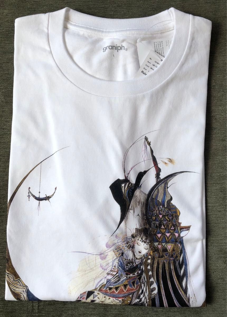 天野喜孝 ファイナルファンタジー Tシャツ グラニフ ホワイト 天野喜孝 ファイナルファンタジー Tシャツ グラニフ ホワイト