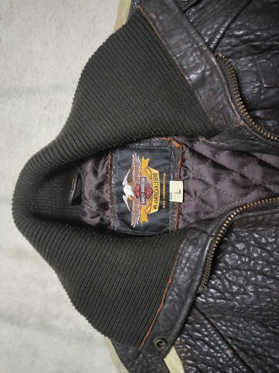  Harley Davidson leather jacket black HARLEY DAVIDSON Vintage Rider's leather jacket black black coach jacket L m s