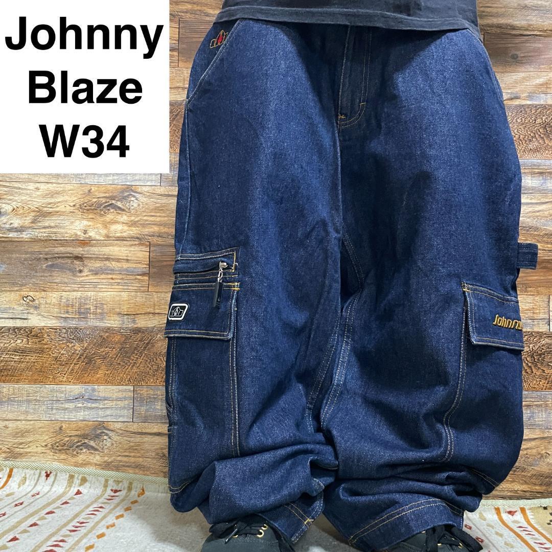 Johnny Blaze ジョニーブレイズ バギーデニムカーゴパンツ Johnny Blaze ジョニーブレイズ バギーデニムカーゴパンツ
