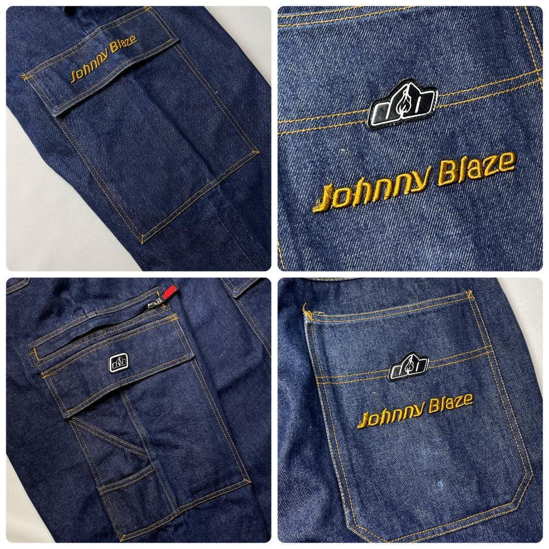 Johnny Blaze ジョニーブレイズ バギーデニムカーゴパンツ Johnny Blaze ジョニーブレイズ バギーデニムカーゴパンツ