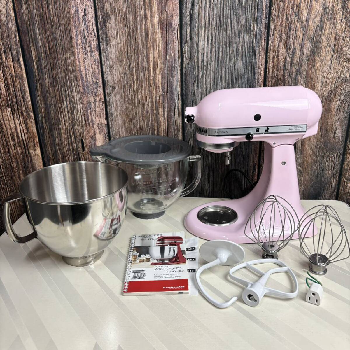 美品】KitchenAid スタンドミキサー キッチンエイド ピンク 美品】KitchenAid スタンドミキサー キッチンエイド ピンク