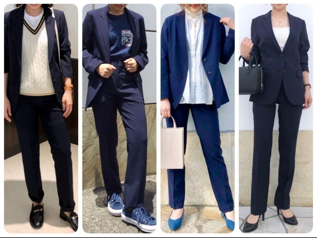 ユニクロ 感動ジャケット 感動パンツ ネイビー セットアップ ユニクロ 感動ジャケット 感動パンツ ネイビー セットアップ