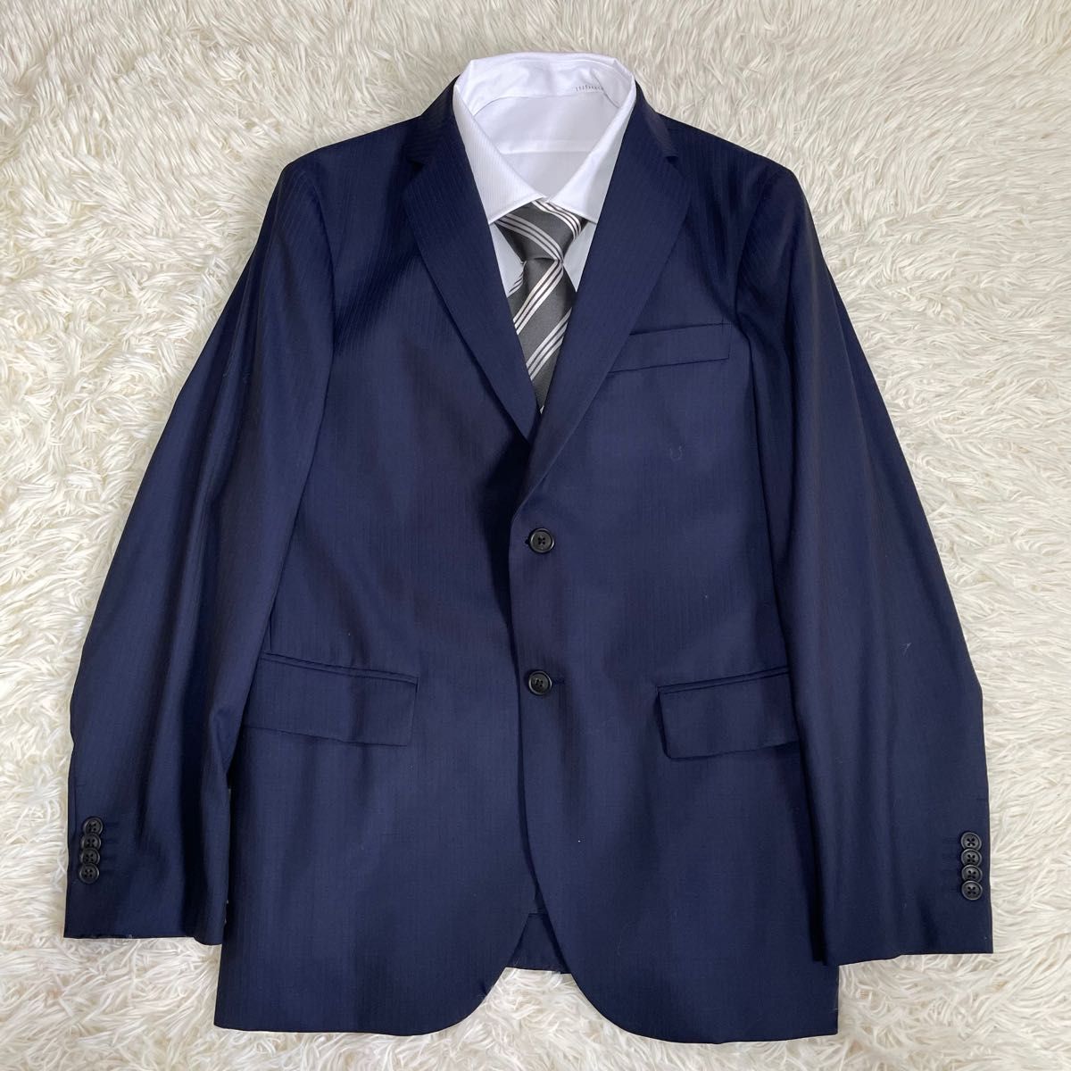 ユニクロ UNIQLO +J 美品 スーツ セットアップ ネイビー ユニクロ UNIQLO +J 美品 スーツ セットアップ ネイビー