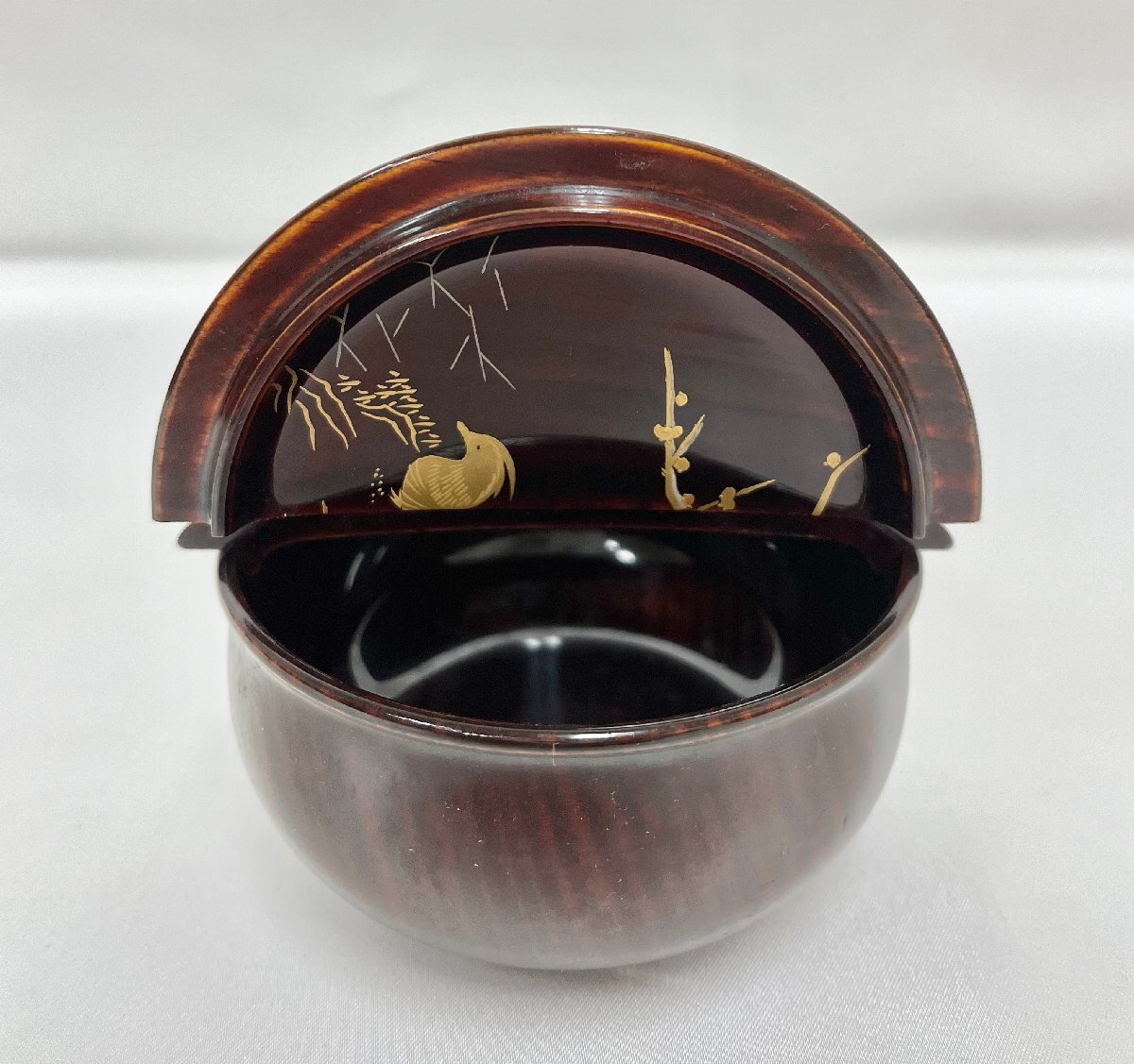 F 中村宗悦 井伊宗観好 早梅に鴛鴦蒔絵 老松茶入 茶道具 共布 共 F 中村宗悦 井伊宗観好 早梅に鴛鴦蒔絵 老松茶入 茶道具 共布 共