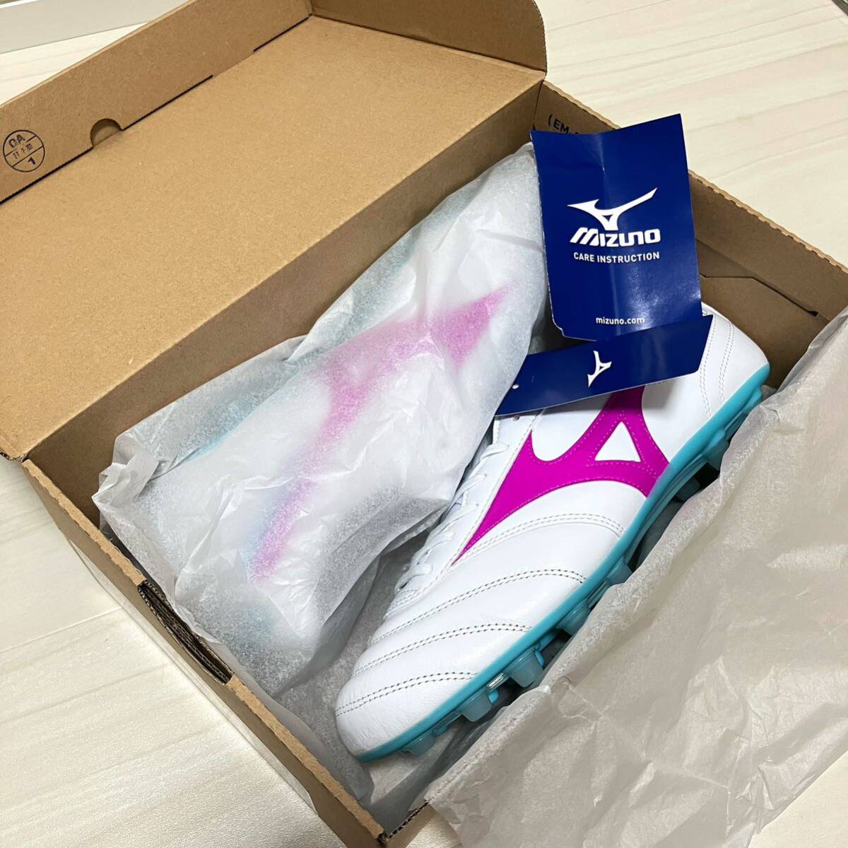 日本未発売 MIZUNO ミズノ モレリア2 プロ AG 25 0cm 白 ピンク 日本未発売 MIZUNO ミズノ モレリア2 プロ AG 25 0cm 白 ピンク