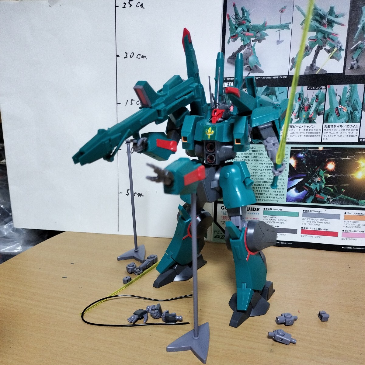 最前線の Yahoo!オークション - HGUC 1/144 ドーベン・ウルフ ZZver 素組 完成品