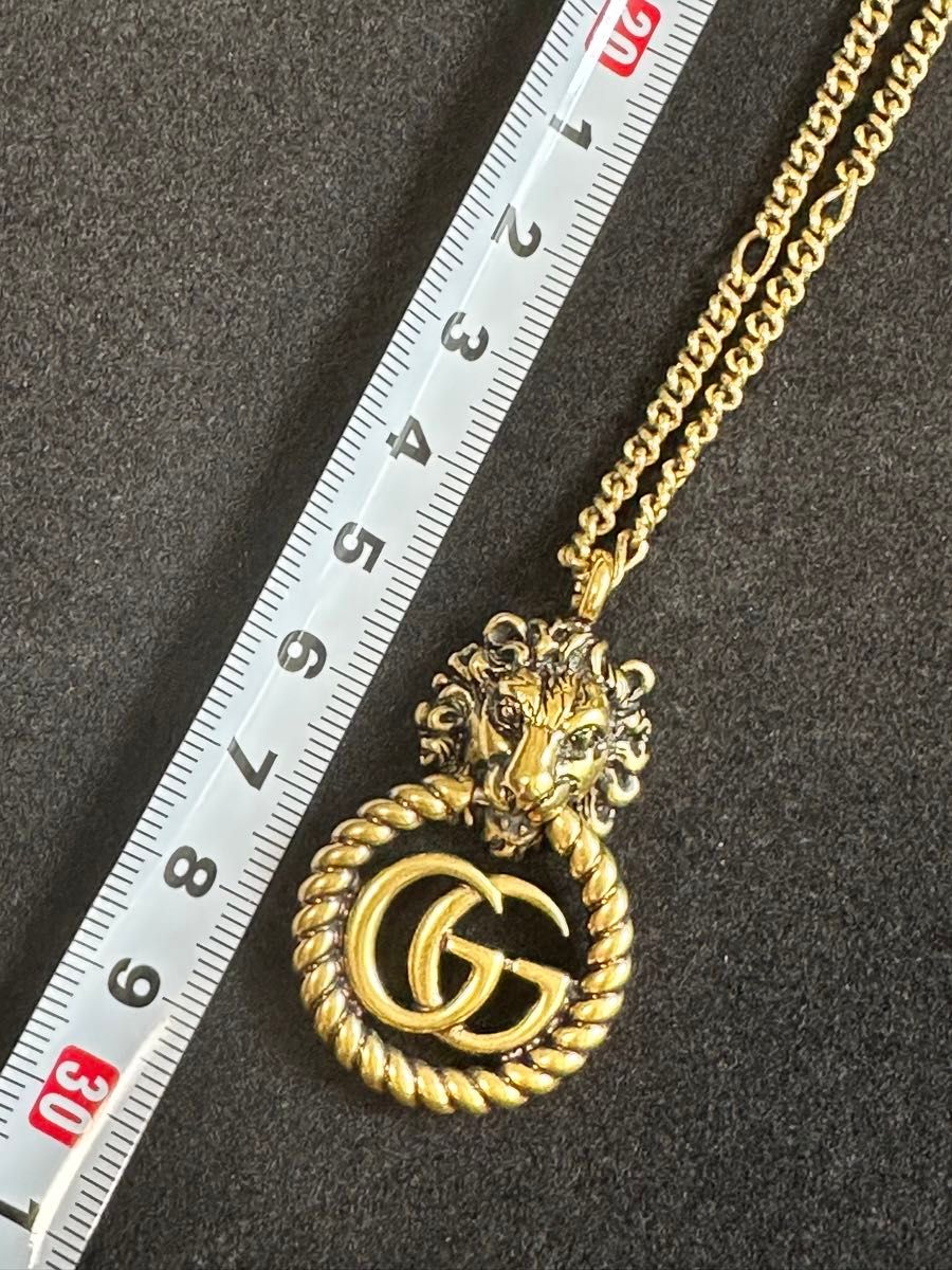 GUCCI グッチ ダブルG ライオンヘッド ネックレス ゴールド GG GUCCI グッチ ダブルG ライオンヘッド ネックレス ゴールド GG