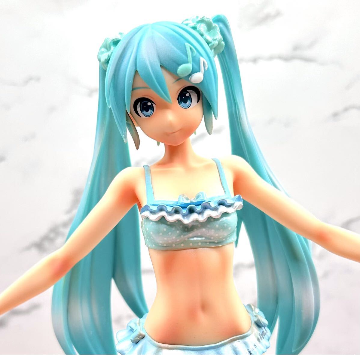 初音ミク/ リペイント フィギュア/肌修正 /パール水着修正 美少女 リメイク カスタム ミク ビキニ 水着