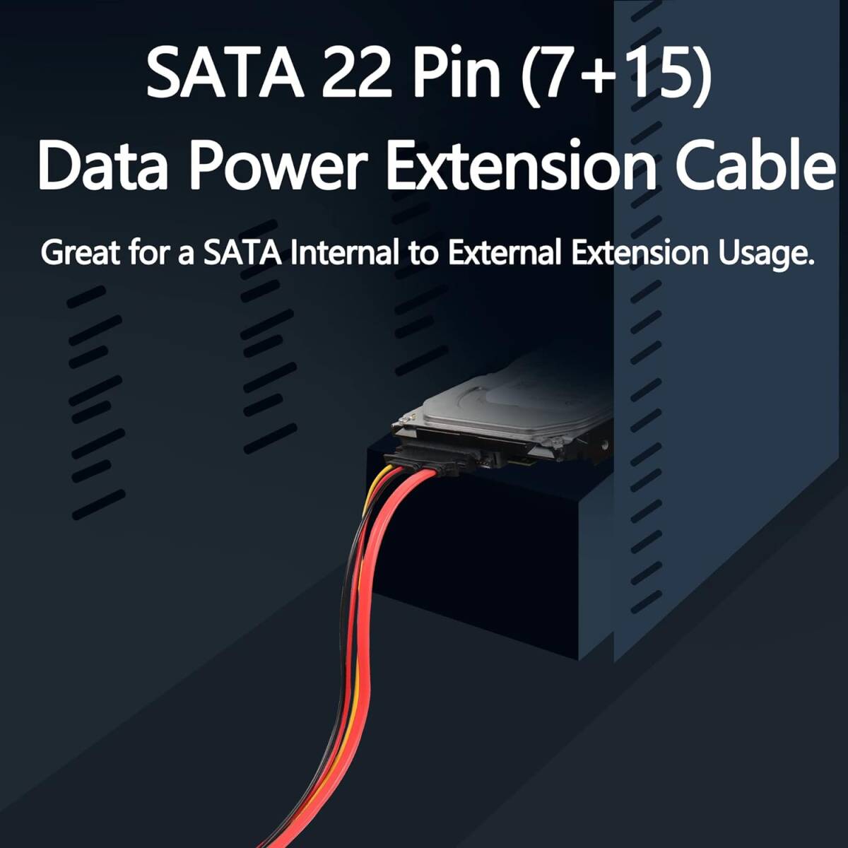 SATA данные + источник питания combo удлинение кабель 50cm SATA22 булавка (7+15pin) мужской - женский 