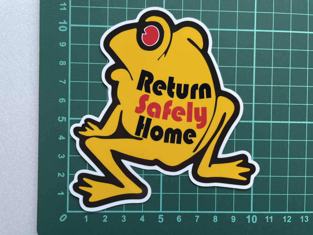  american safely frog sticker small yellow traffic safety Safely yellow color amulet Hawaii California HAWAII frog j.. car bike rain 