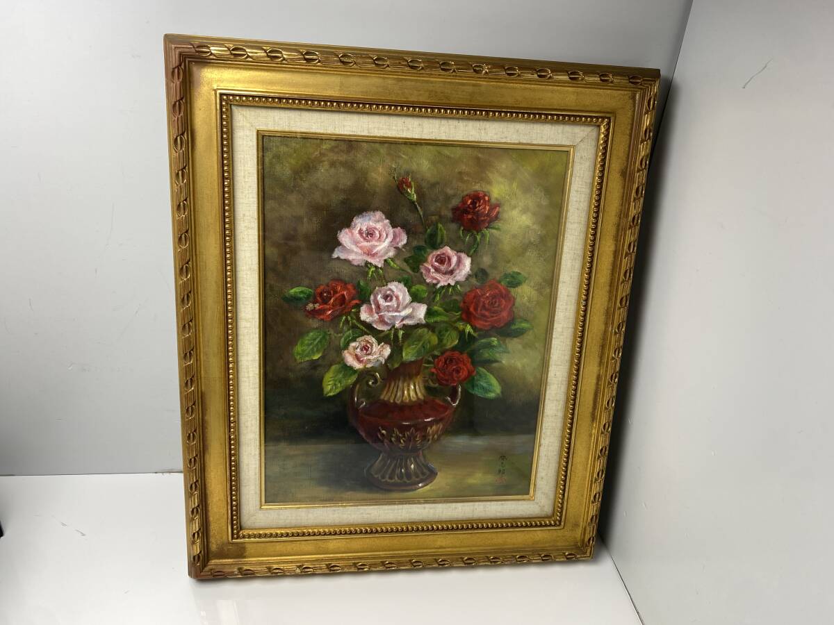 油絵 額付き 薔薇 森脇子雄 岩国市 1997-5 Yahoo!オークション - 6/24 真作 久貴啓志郎 作 薔薇 油彩画