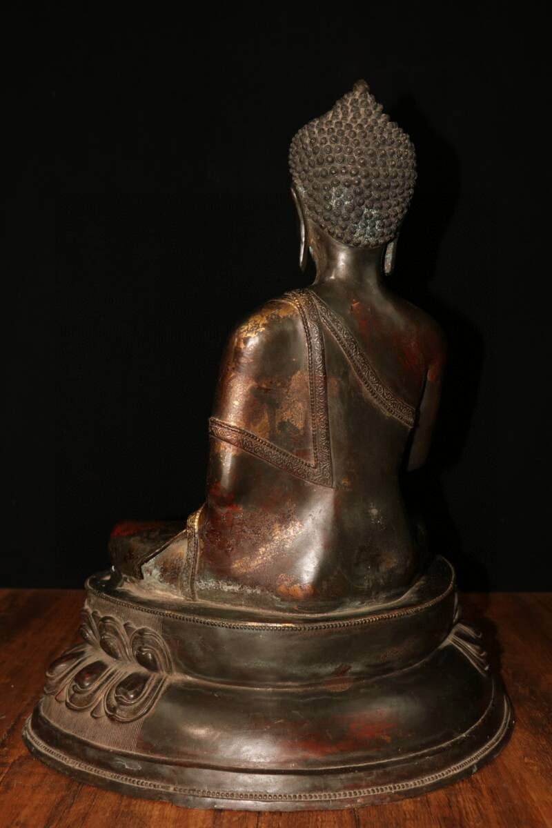 秘藏 清 銅製 銅泥金 釈迦牟尼仏 仏像 古銅 銅製品 極細工 稀少 秘藏 清 銅製 銅泥金 釈迦牟尼仏 仏像 古銅 銅製品 極細工 稀少