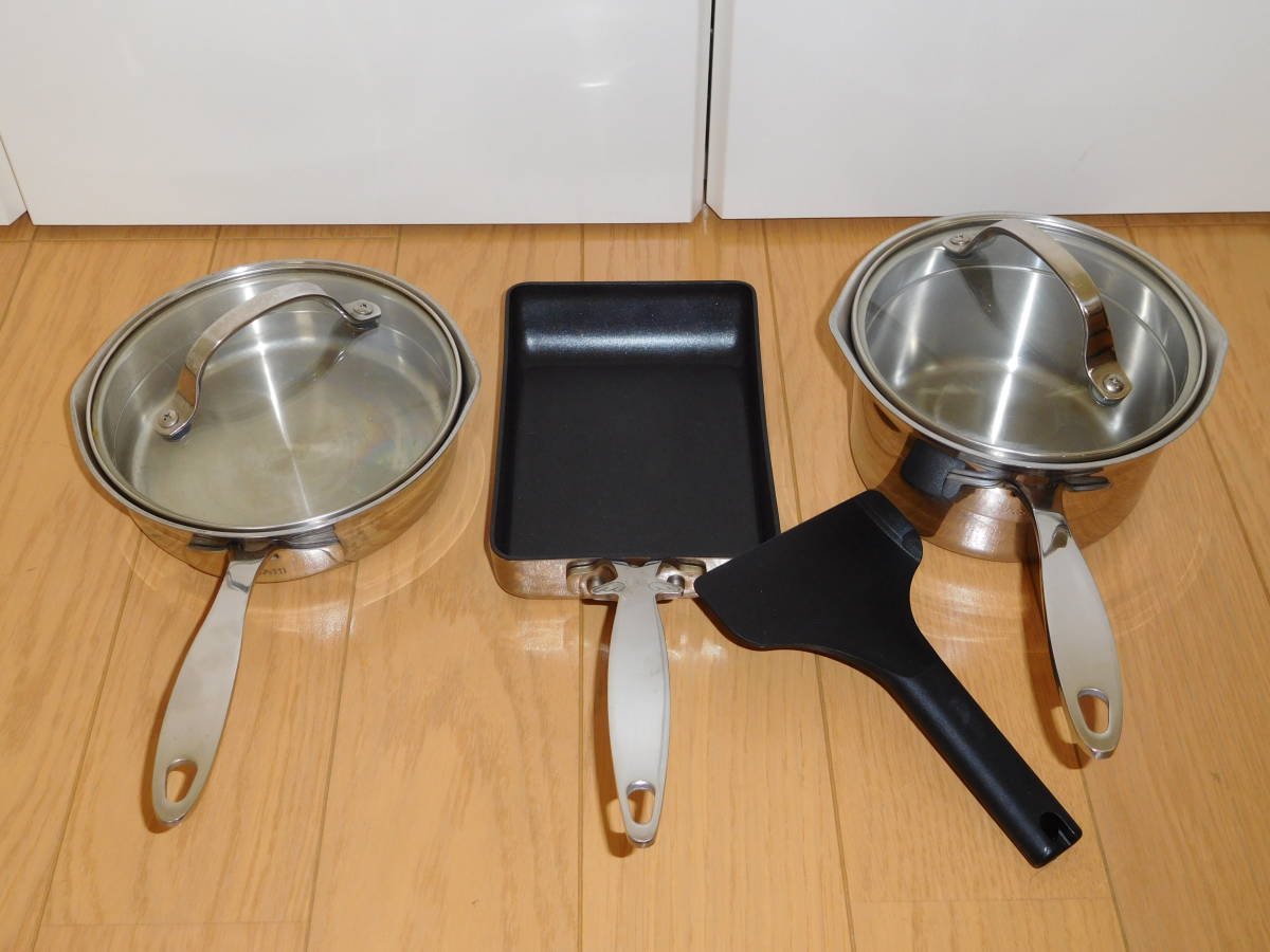  Asahi light metal * angel. pan & angel. eg bread & angel. fry pan angel series 3 point set 