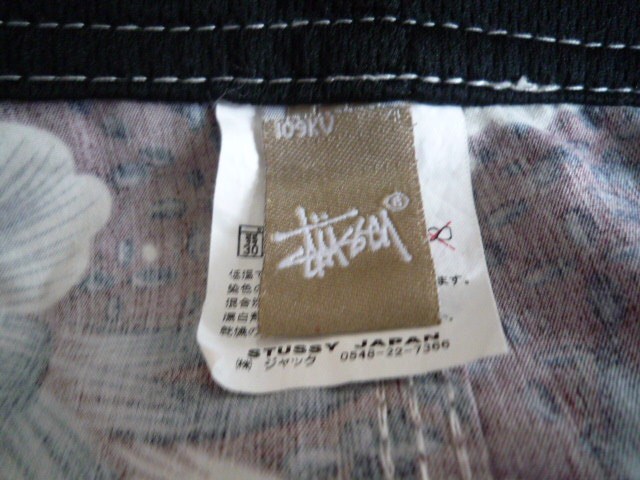 ○STUSSY サーフパンツ トランクス 水着 ショートパンツ ショーツ ボタニカル柄 W32 412857_画像5