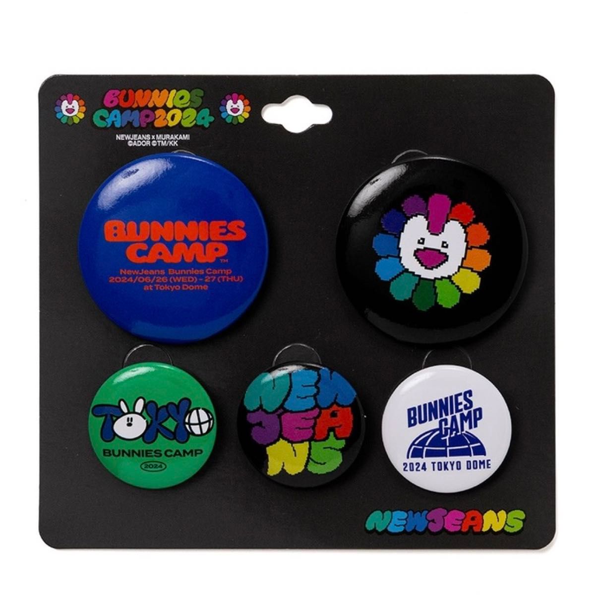 NewJeans x MURAKAMI BUNNIES CAMP 2024 TOKYO DOME 缶バッチ NewJeans x MURAKAMI BUNNIES CAMP 2024 TOKYO DOME 缶バッチ