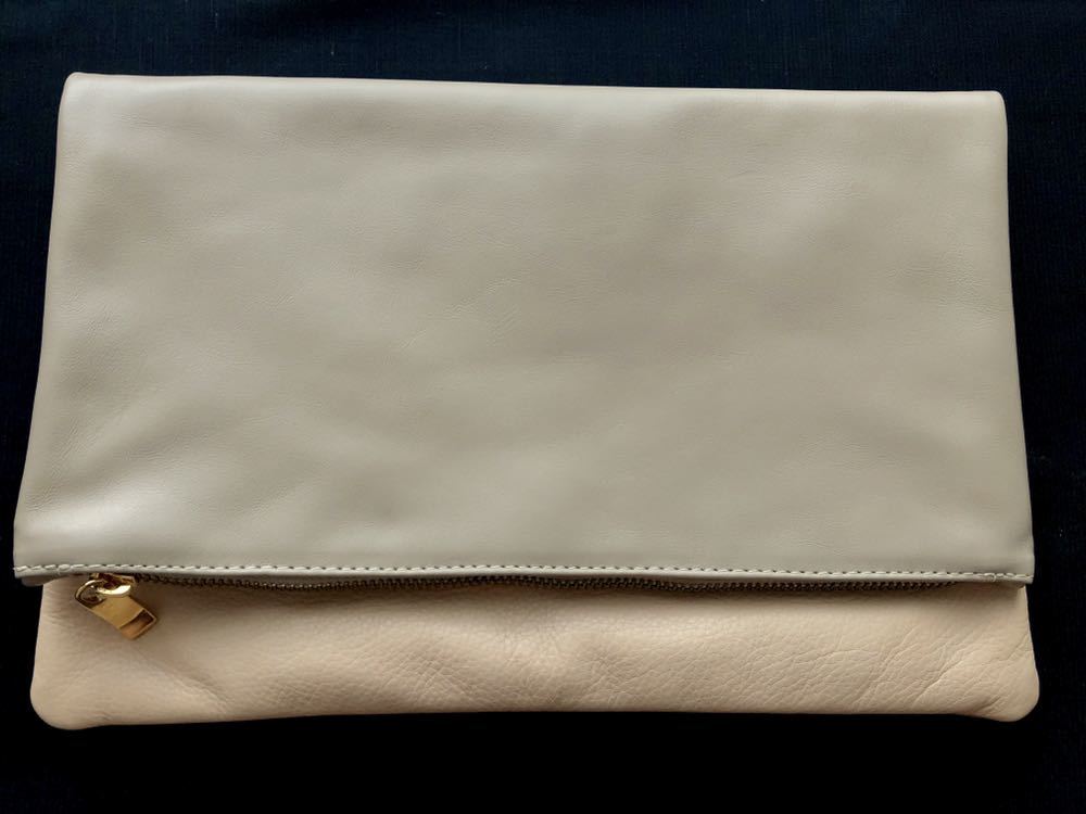  regular price 21834 jpy Stephen new line leather clutch bag ITALY made Italy made new goods large scale regular price crack Logo zipper .1391