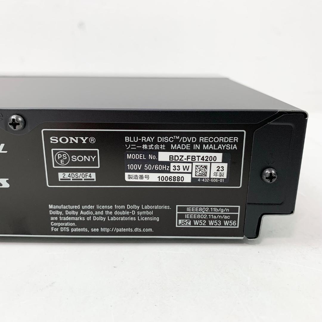 美品】SONY BDZ-FBT4200 ブルーレイディスク/DVDレコーダー 美品】SONY BDZ-FBT4200 ブルーレイディスク/DVDレコーダー
