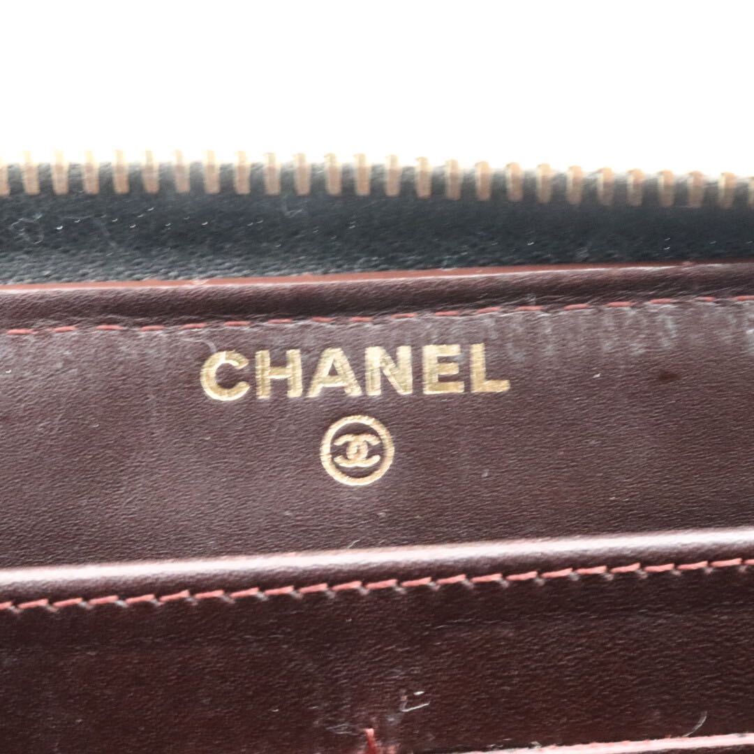 美品 CHANEL シャネル キャビアスキン ラウンドファスナー 長 美品 CHANEL シャネル キャビアスキン ラウンドファスナー 長