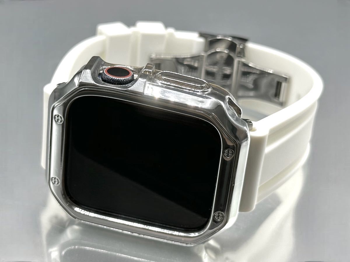 ホワイト シルバー アップルウォッチバンド ラバーベルト Apple Watch カバー ケース メンズ レディース 38mm40mm41mm42mm44mm45mm|Yahoo!フリマ(旧PayPayフリマ) ホワイト シルバー アップルウォッチバンド ラバーベルト Apple Watch カバー ケース メンズ レディース 38mm40mm41mm42mm44mm45mm|Yahoo!フリマ(旧PayPayフリマ)