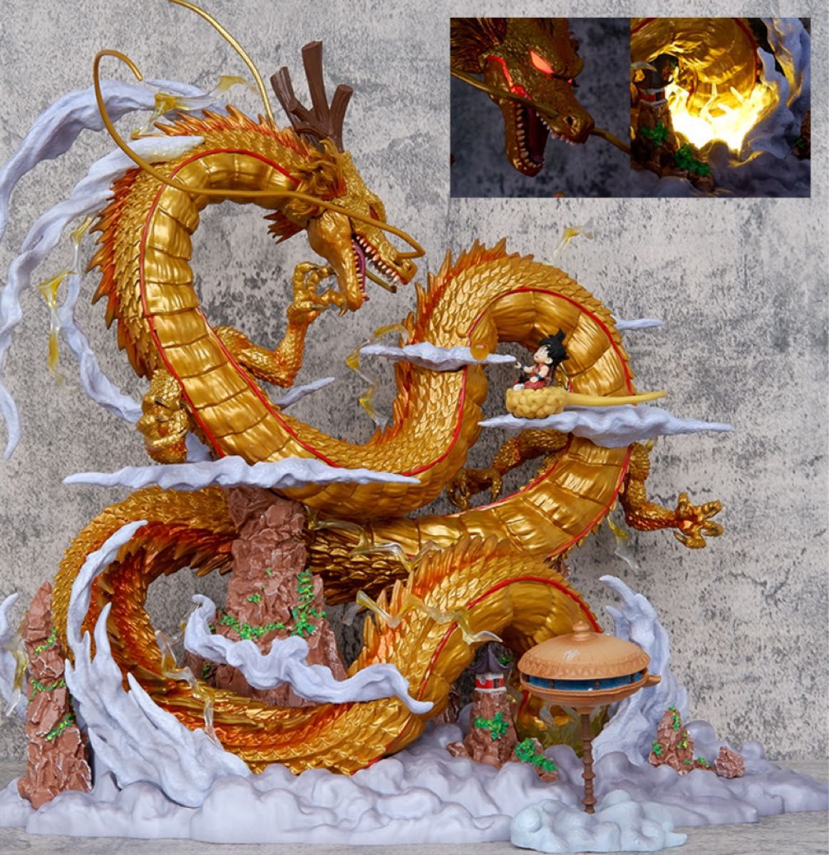 ドラゴンボール 神龍 フィギュア ガレキ ゴールド 幼少期の悟空 ドラゴンボール 神龍 フィギュア ガレキ ゴールド 幼少期の悟空
