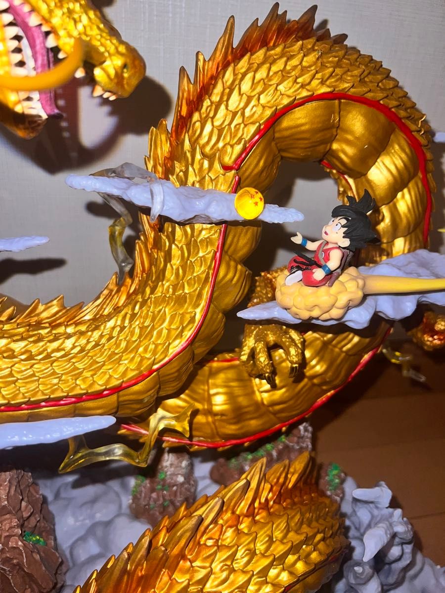 ドラゴンボール 神龍 フィギュア ガレキ ゴールド 幼少期の悟空 ドラゴンボール 神龍 フィギュア ガレキ ゴールド 幼少期の悟空