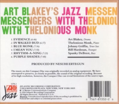 ■□Art Blakeyアート・ブレイキーWith Thelonious Monk□■_0075678133220