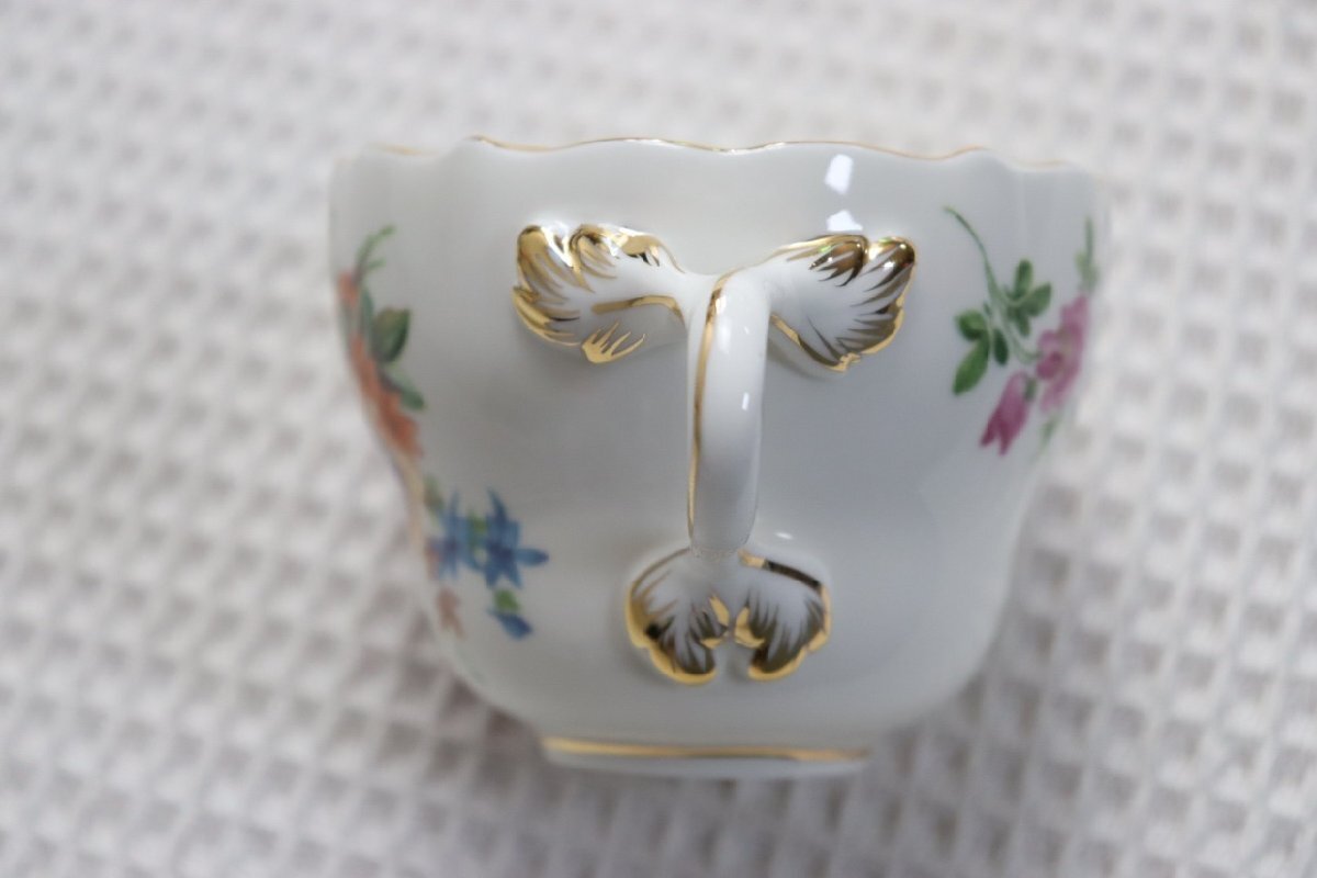 MEISSEN マイセン 手作り イエローローズ カップ&プレート 4点 MEISSEN マイセン 手作り イエローローズ カップ&プレート 4点