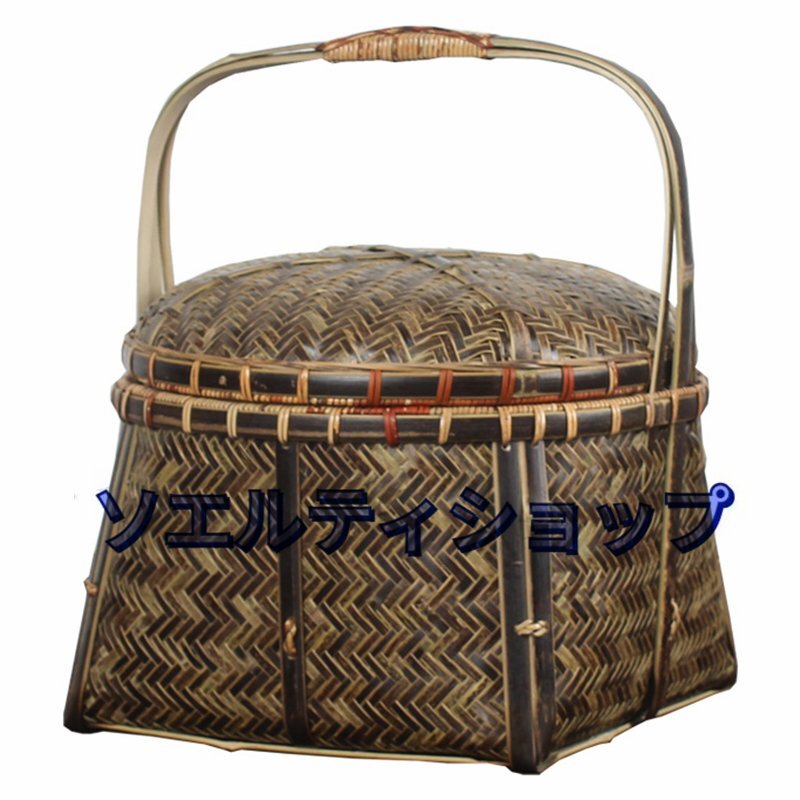 新入荷☆バスケット 収納かご おしゃれ竹籠 編み 取っ手 持ち手 新入荷☆バスケット 収納かご おしゃれ竹籠 編み 取っ手 持ち手