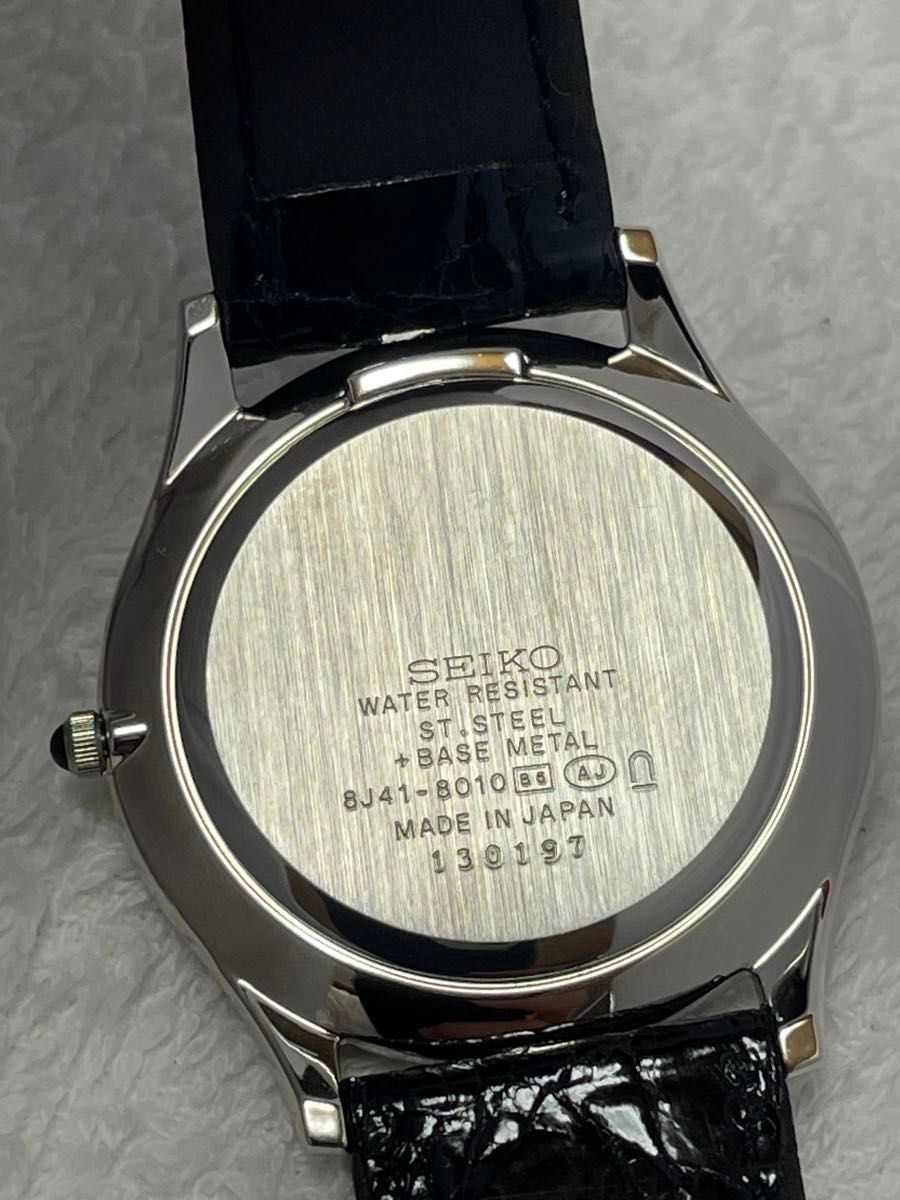 美品】SEIKO セイコー ドルチェ クォーツ【8J41-8010】文字盤 美品】SEIKO セイコー ドルチェ クォーツ【8J41-8010】文字盤