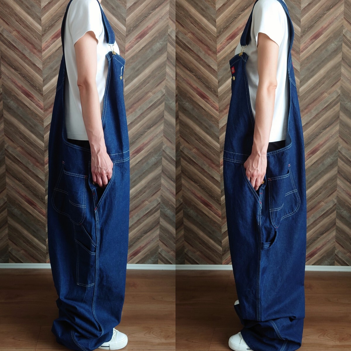Dickies 濃紺デニムオーバーオール/サロペット 超ビッグサイズ Dickies 濃紺デニムオーバーオール/サロペット 超ビッグサイズ
