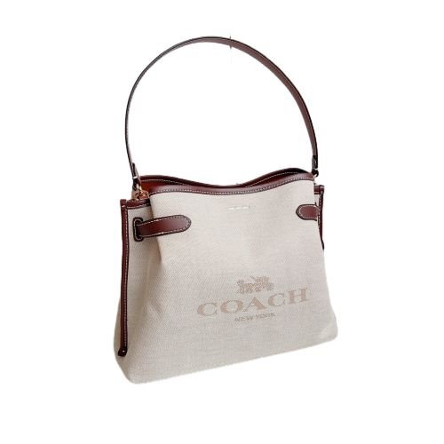 COACH HANNA ハンナ ショルダー バッグ 2WAY ハンドバッグ　キャンバス 手提バッグ 大容量 バケットバッグ アウトレット品 チョークCH190