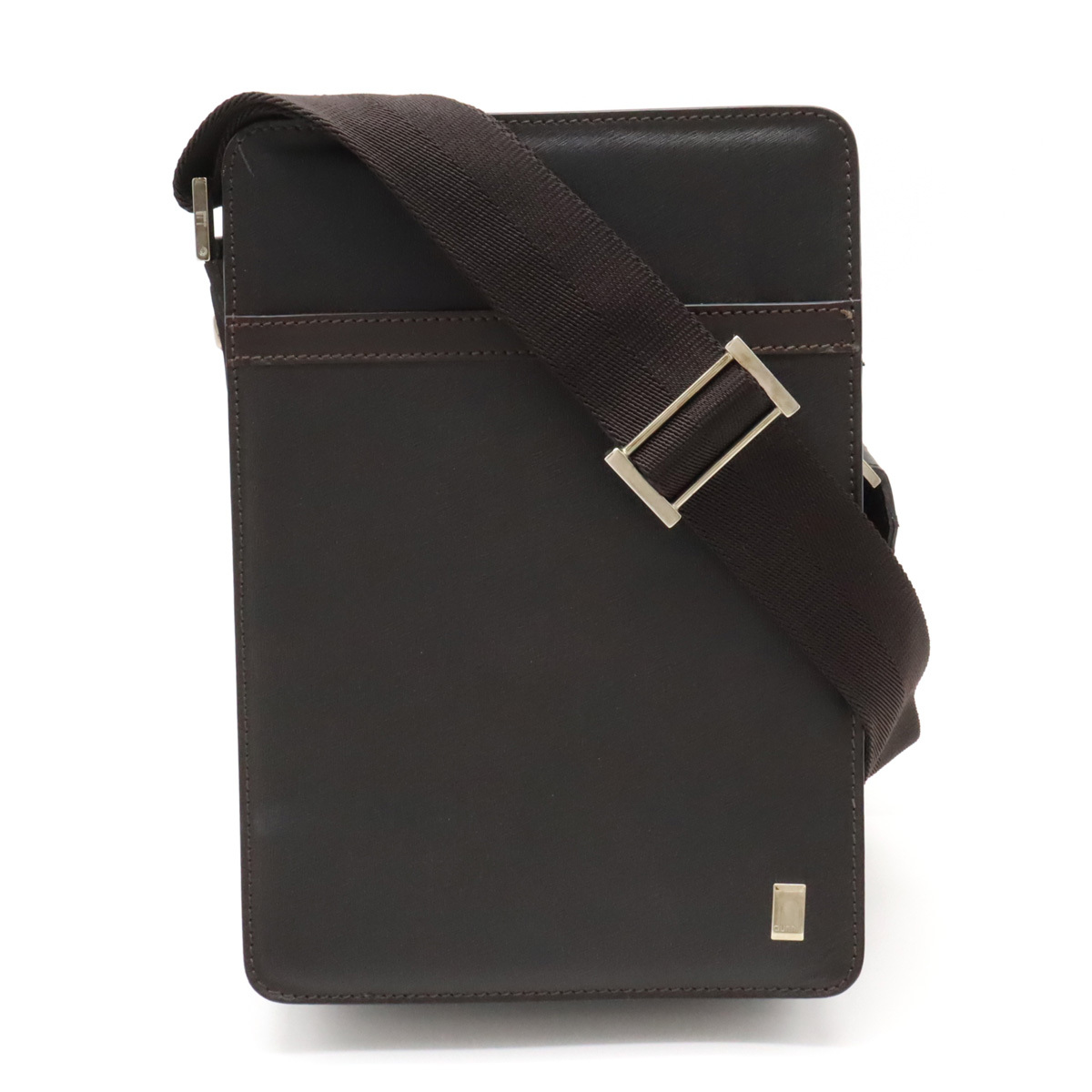 dunhill ダンヒル サイドカー ショルダーバッグ 斜め掛け レザー ダークブラウン