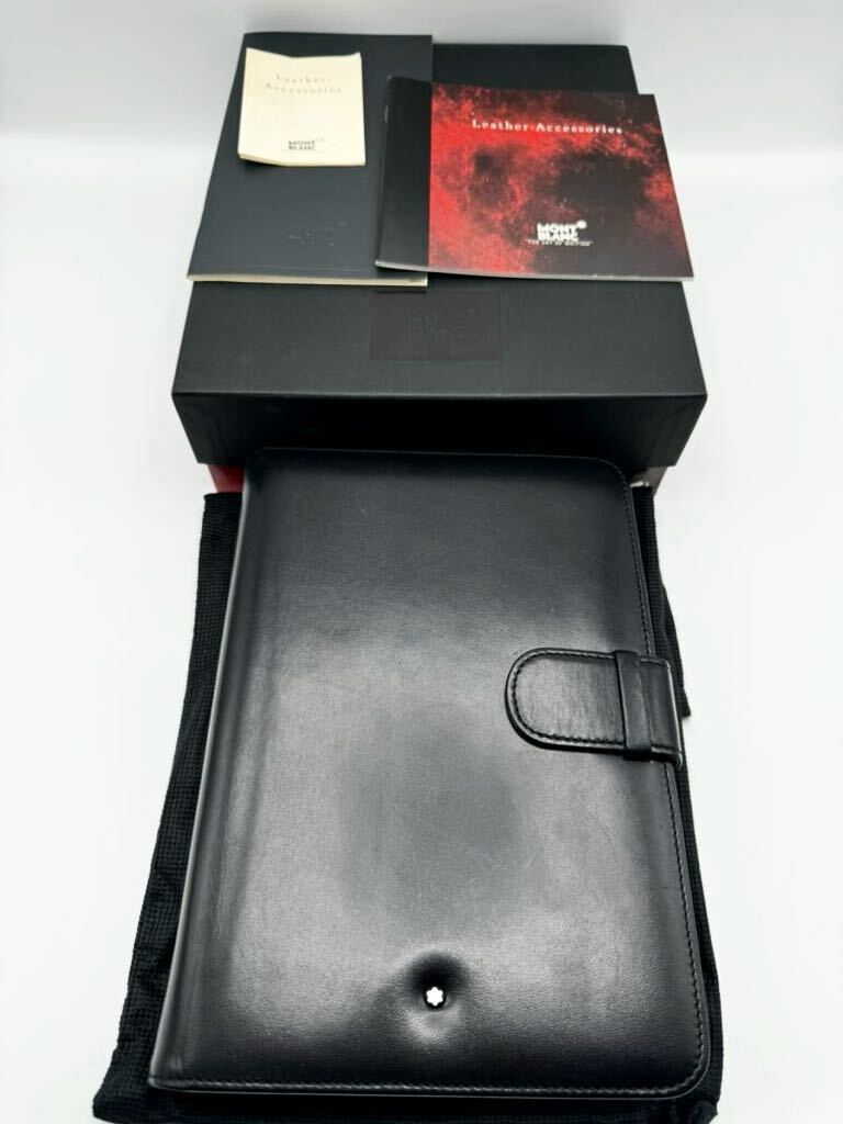 極美品 モンブラン ノートカバー A5サイズ ブラック マイ 極美品 モンブラン ノートカバー A5サイズ ブラック マイ