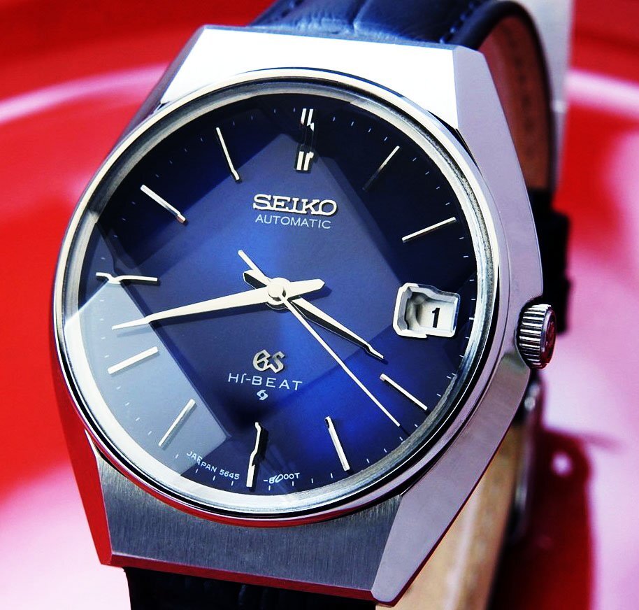 SEIKO Grand Seiko high beet 56GS 5645-8000 Steel Blue Gradation Dial Cut Glass men's self-winding watch ( ultimate beautiful goods,OH ending ) / 35mm