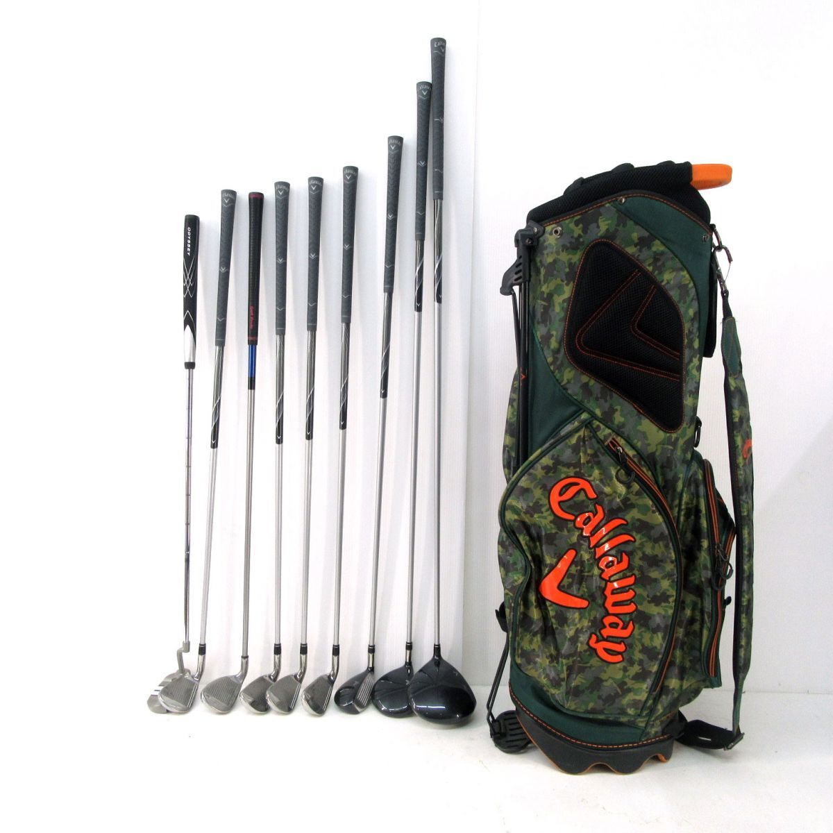 116 Callaway/キャロウェイ Solaire Gems ドライバー 5W 6H アイアン 7、9、P、S / X18 A / ODYSSEY パター 9本セット レディース ※中古