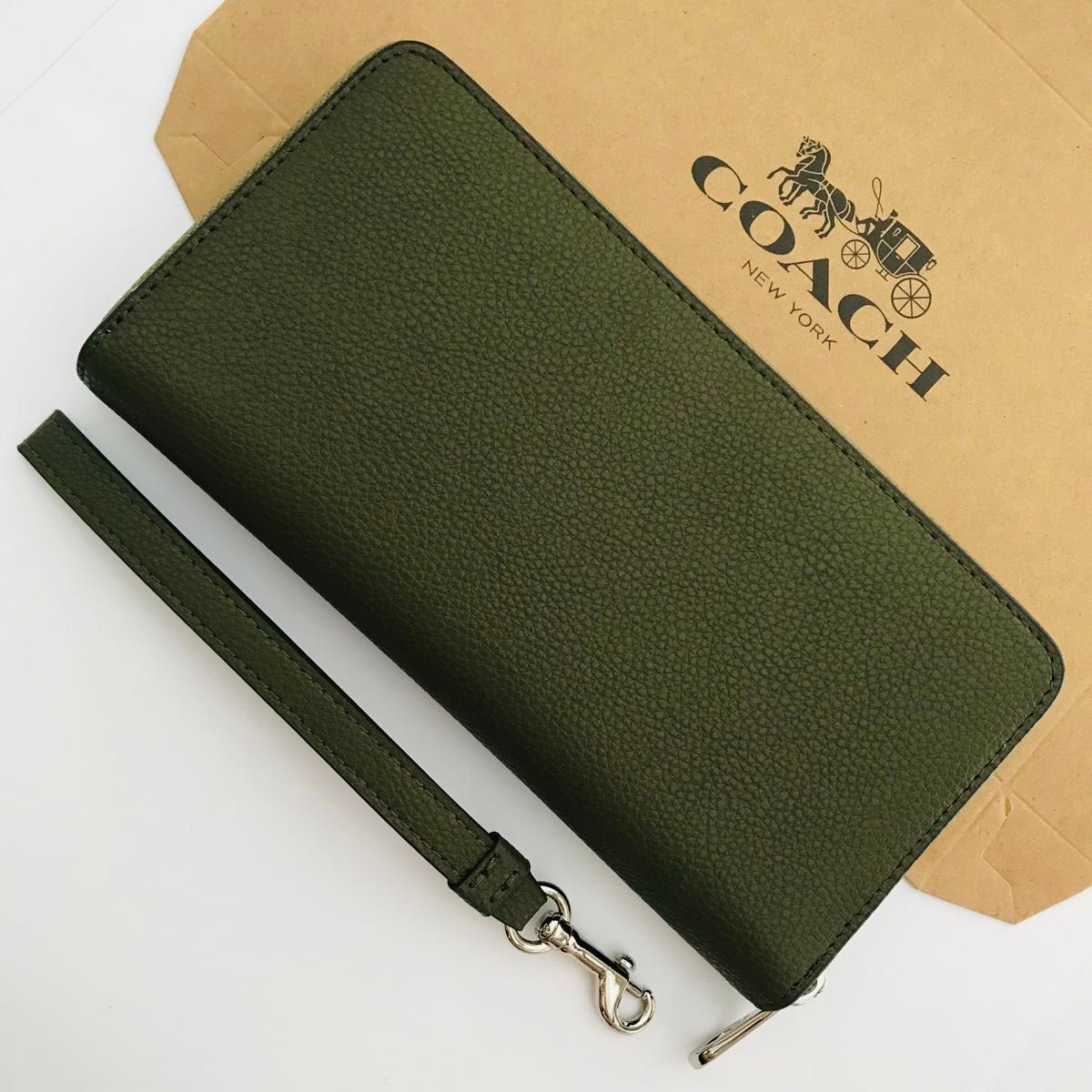 COACHコーチ折りたたみ長財布 2セット レディースのグリーン色 COACHコーチ折りたたみ長財布 2セット レディースのグリーン色