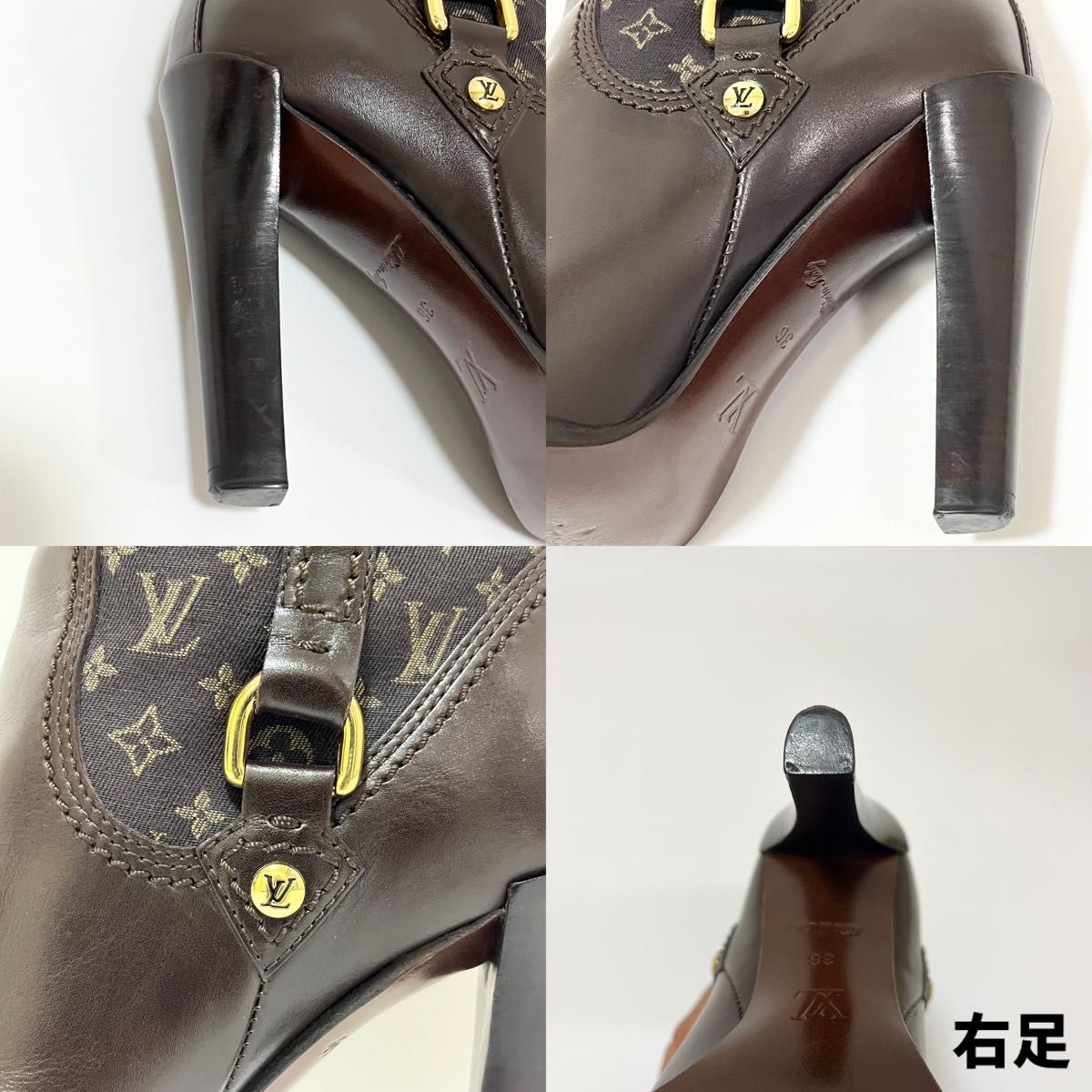 ルイヴィトン モノグラム 36 ロングブーツ ヒールブーツ ルイヴィトン モノグラム 36 ロングブーツ ヒールブーツ