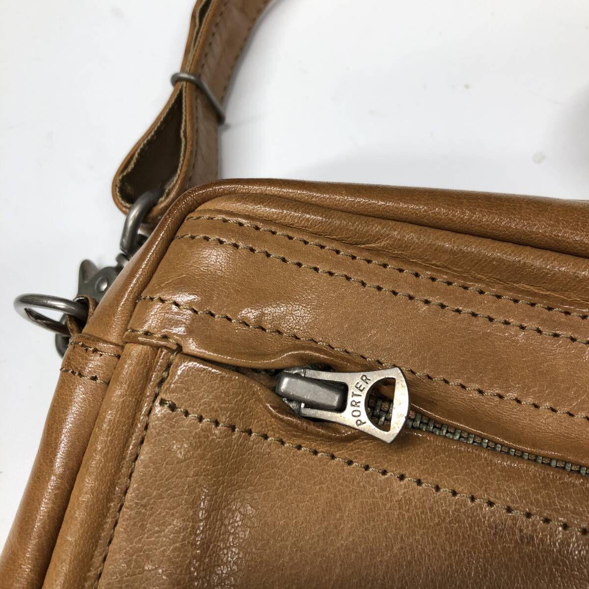 ポーター 吉田カバン PORTER ショルダーバッグ レザー キャメル ポーター 吉田カバン PORTER ショルダーバッグ レザー キャメル
