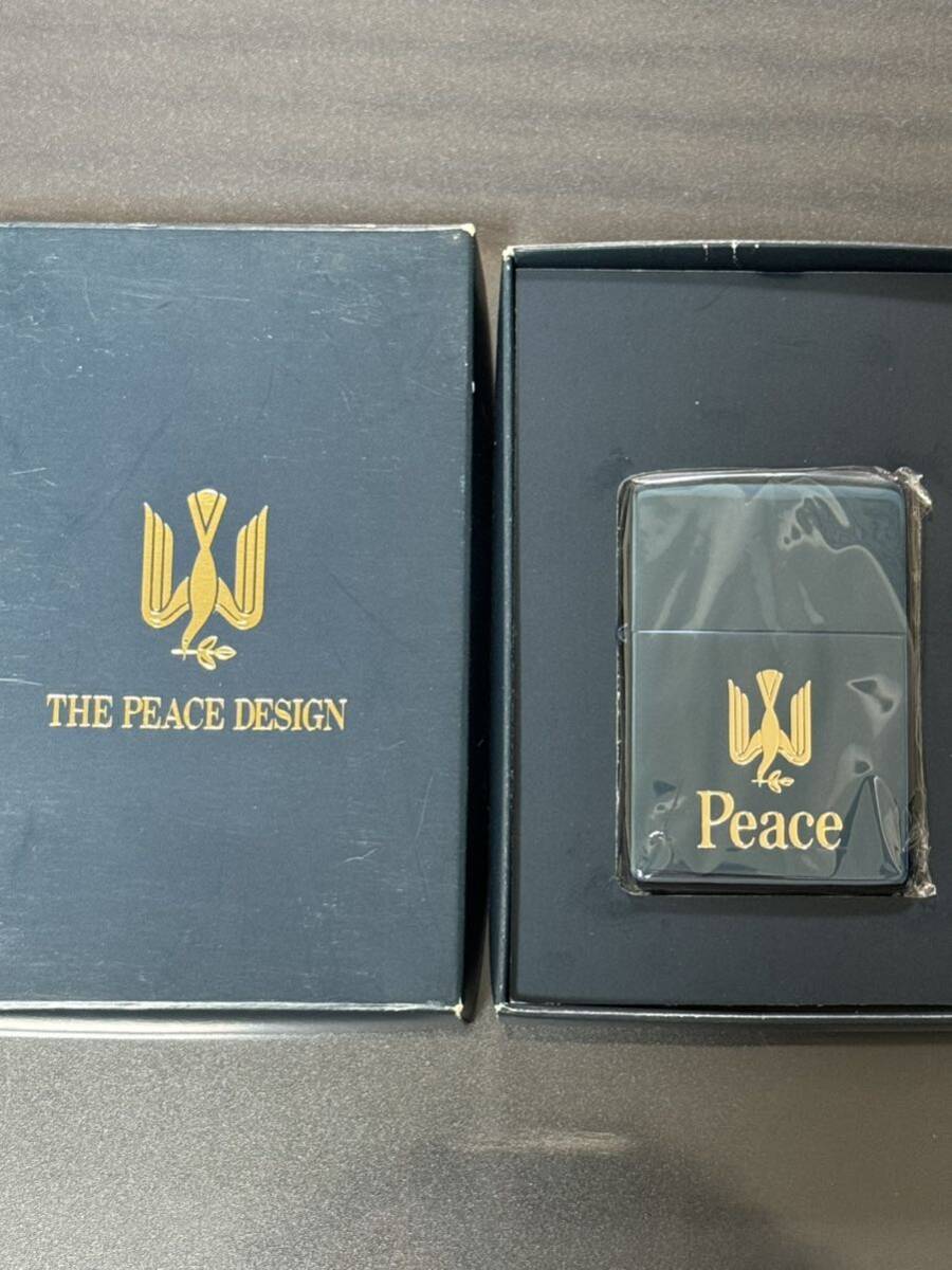 未開封品 ZIPPO ジッポ Peace ピース ブルーチタン ゴールド