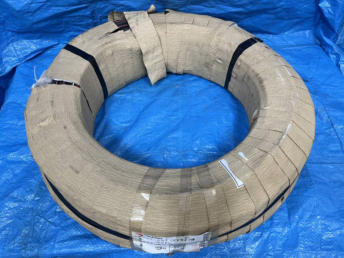 YAZAKI 600V CVT (ストライプ識別)(PbF) 3x22mm 50m 黒 - 電線 YAZAKI 600V CVT (ストライプ識別)(PbF) 3x22mm 50m 黒 - 電線