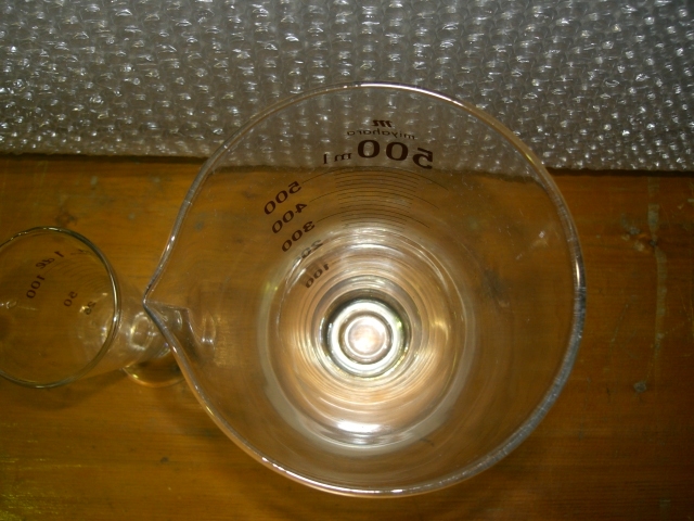 計量カップ　miyahara 　ガラス瓶　気泡　　100ml　500ｍl 　2個セット　19610ア9番_画像8