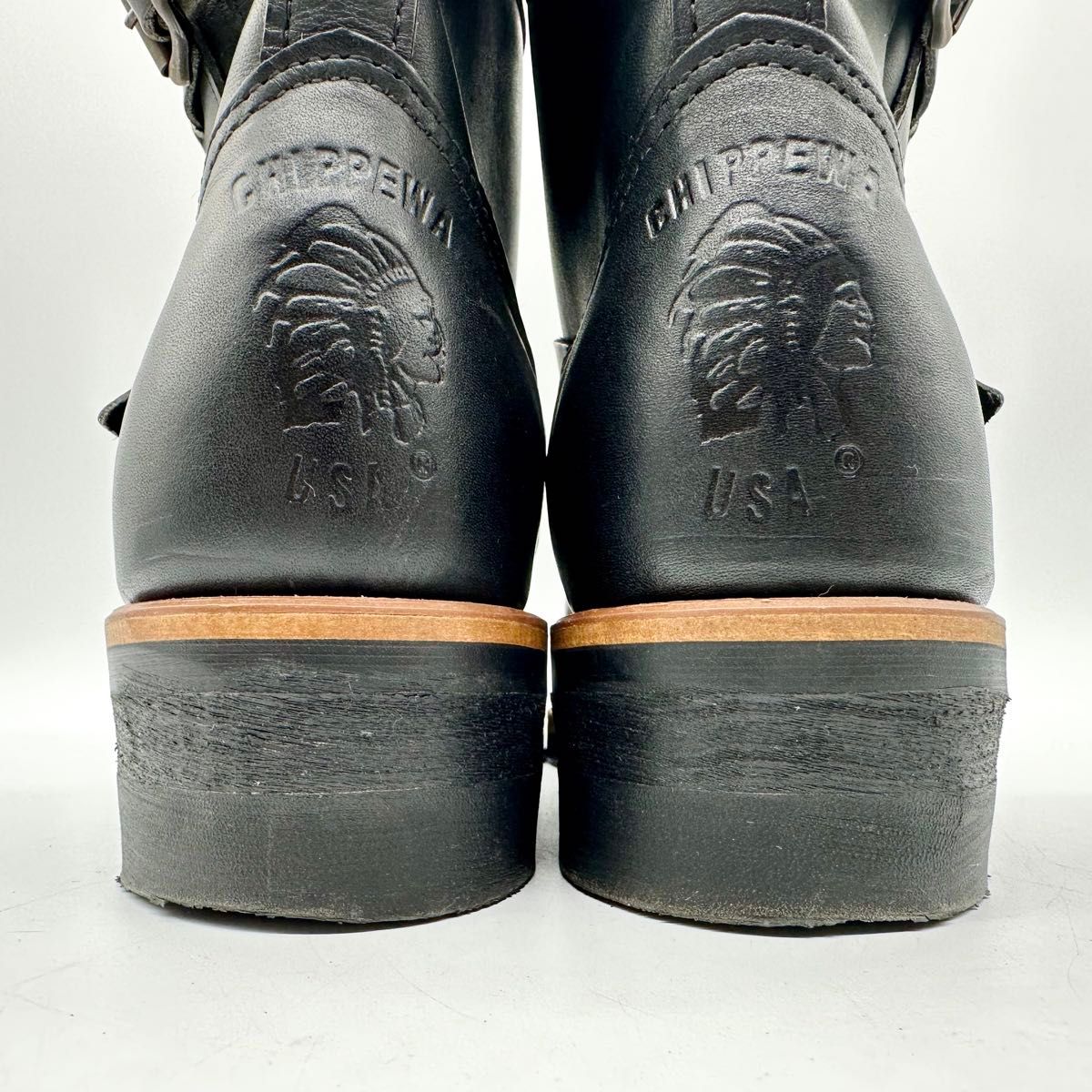 チペワ Chippewa エンジニアブーツ 7 1/2E 良品 25 5cm ブラック チペワ Chippewa エンジニアブーツ 7 1/2E 良品 25 5cm ブラック